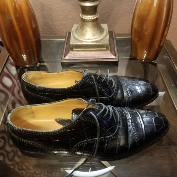 WOW! MEN\'S CAPORUCCI ALLIGATOR SHOES SZ. 11 NARROW